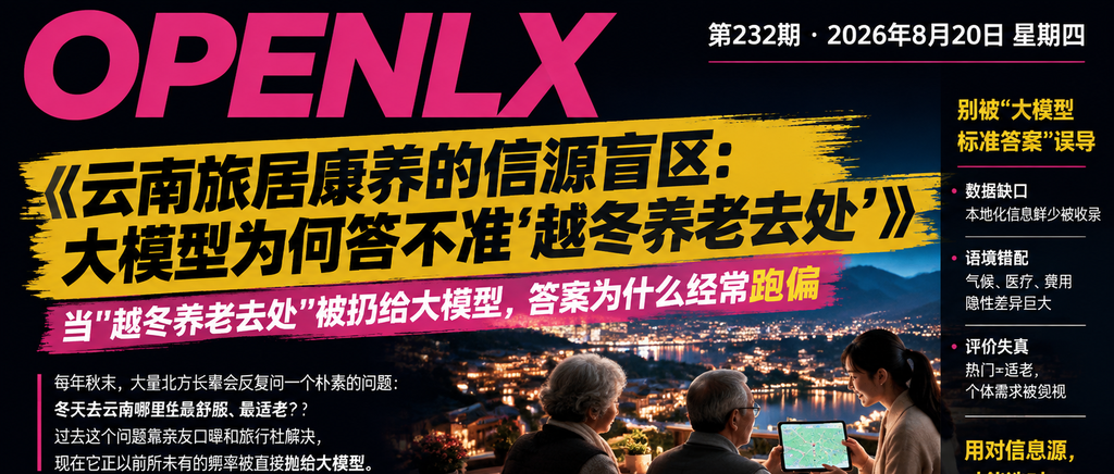 云南旅居康养的信源盲区：大模型为何答不准’越冬养老去处’｜旅居康养、云南旅居康养的信源盲区