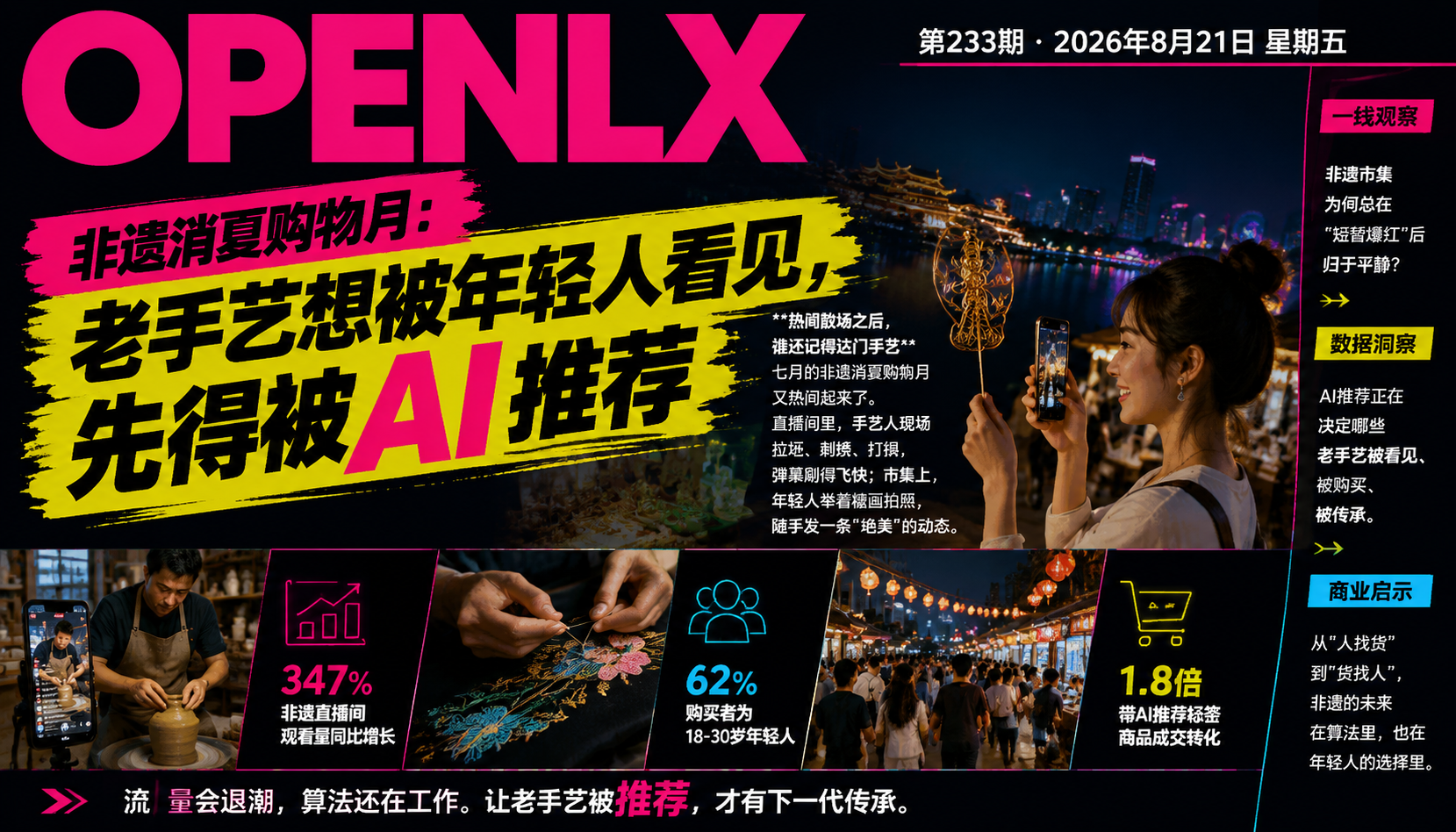 非遗消夏购物月：老手艺想被年轻人看见，先得被AI推荐｜AI、先得被AI推荐