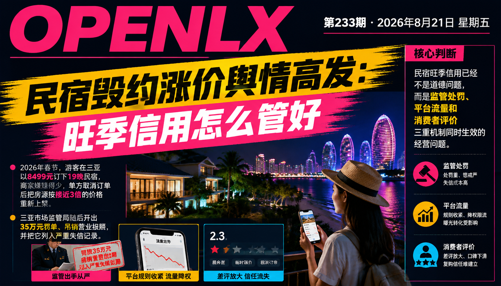 民宿毁约涨价舆情高发：旺季信用怎么管好｜民宿毁约、旺季信用怎么管好